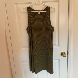 Striped Scoop Neck Dress